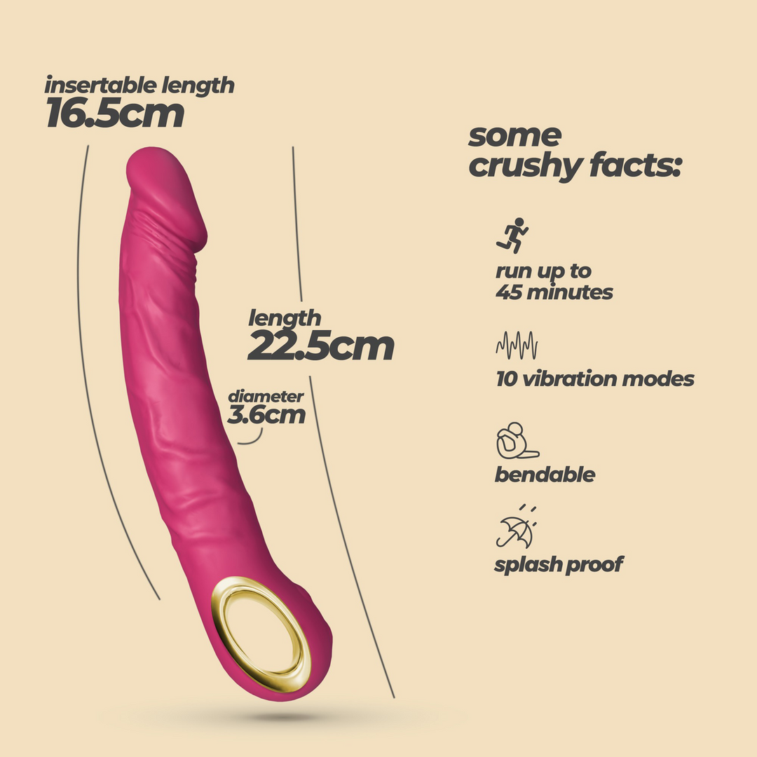 Magnus Bend - Realistische Flexibele Vibrator - Roze