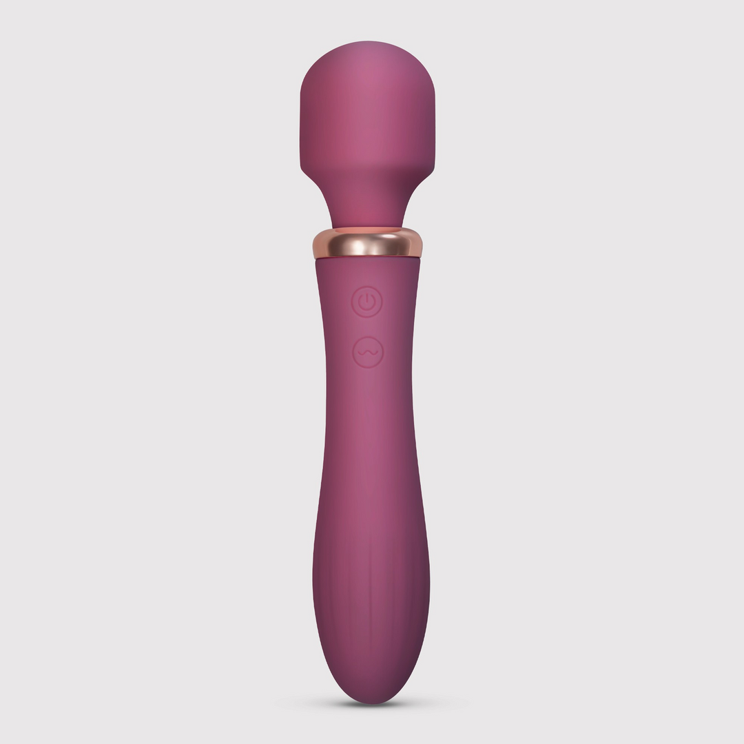 Jinx - Dual Wand Massager met Verwarmingsmodus - Rode Wijn