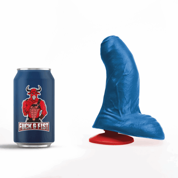 Buri S - Realistische Gebogen Dildo met Ballen - 5.5 / 14 cm - Blauw