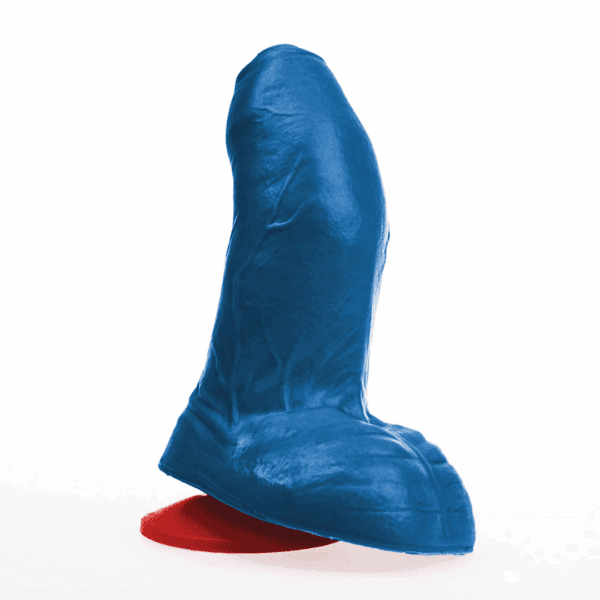 Buri S - Realistische Gebogen Dildo met Ballen - 5.5 / 14 cm - Blauw