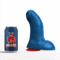 Buri M - Realistische Gebogen Dildo met Ballen - 6,7 / 17 cm - Blauw