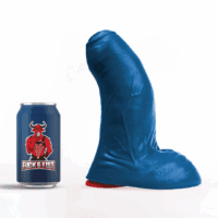 Buri L - Realistische Gebogen Dildo met Ballen - 8.7 / 22 cm - Blauw