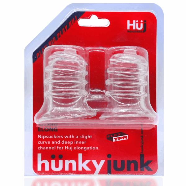 hunkyjunk elong brede basis nipsuckers helder Hunkyjunk - Elong - Brede Basis Nipsuckers - Helder