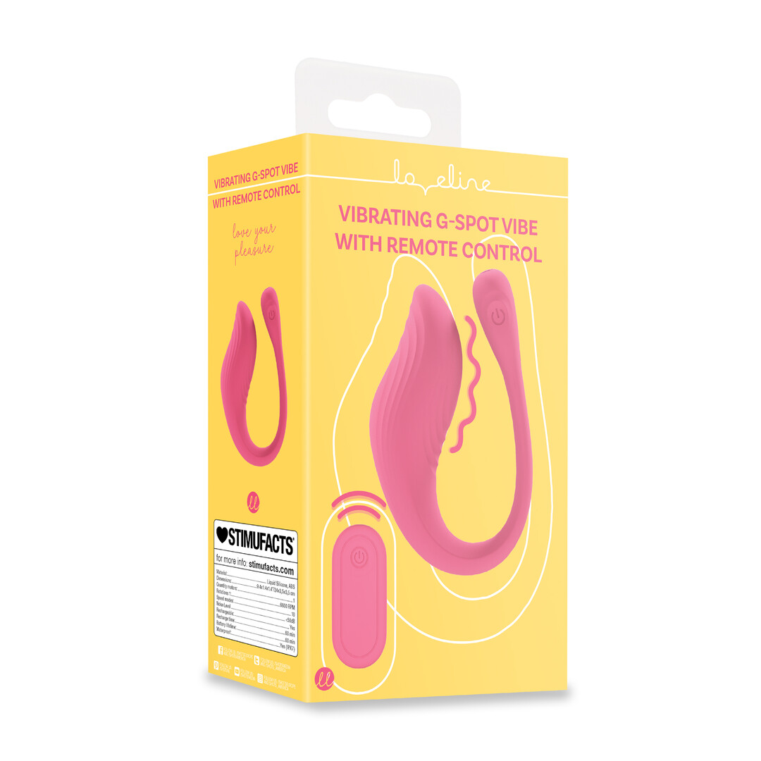 Loveline - Vibrerende G-Spot Vibe met Afstandsbediening - Roze