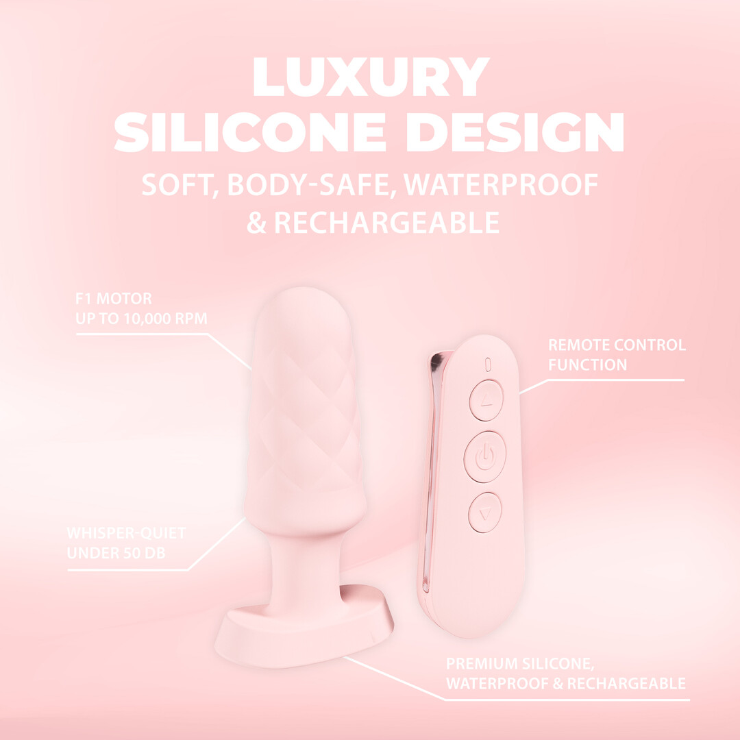 Velvet - Afstandsbediening Vibrerende Plug - Roze