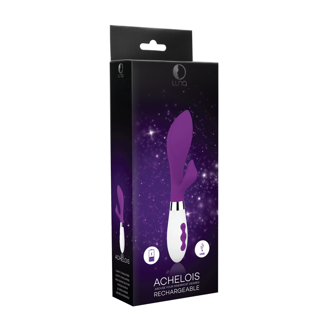 Luna - Achelois - Oplaadbare Clitorisstimulator en Vibrator - Paars
