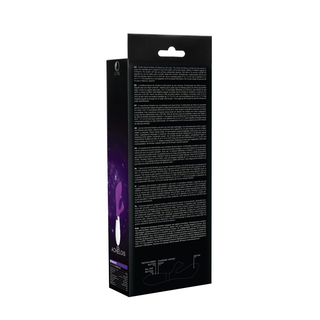 Luna - Achelois - Oplaadbare Clitorisstimulator en Vibrator - Paars