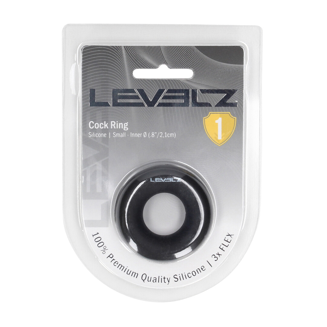Levelz - Vloeibare Silicoenen Cockring - S - Zwart
