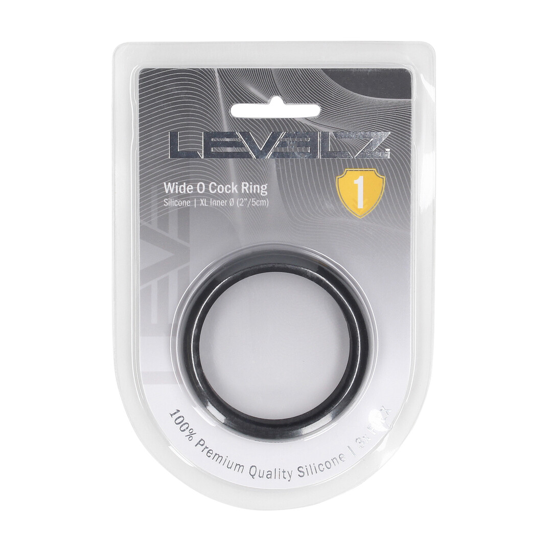 Wide O Silicone Cockring - XL - 50mm - Zwart