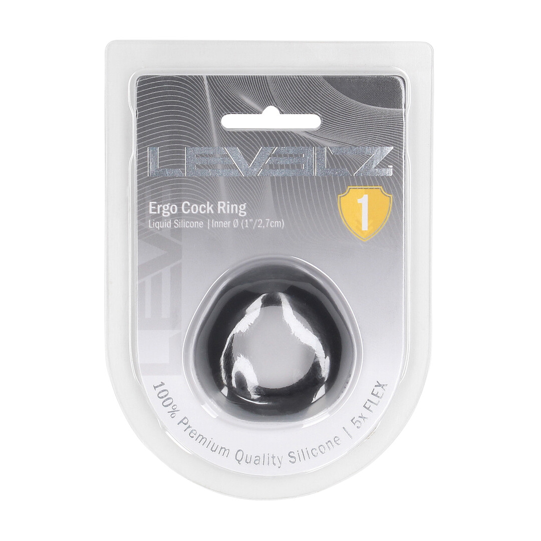 Ergo Liquid Silicone Cockring - Zwart