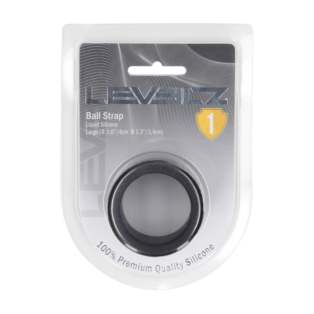 Vloeibare Siliconen Balriem - L - 34mm - Zwart