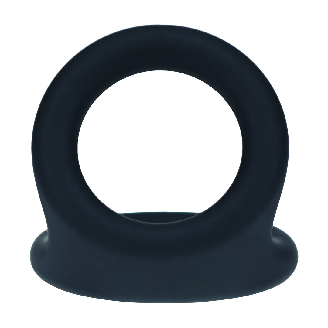 Double O Siliconen Cockring - L - Zwart
