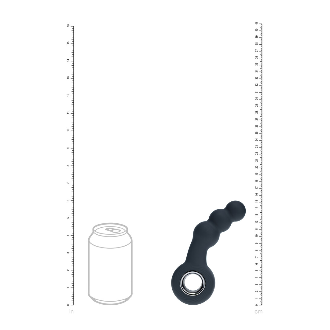 Levelz - Vibrerende Parelsilicone Prostaatmassager met Lussysteem - Zwart