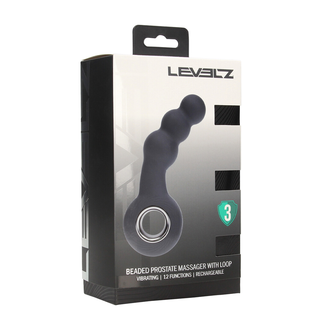Levelz - Vibrerende Parelsilicone Prostaatmassager met Lussysteem - Zwart