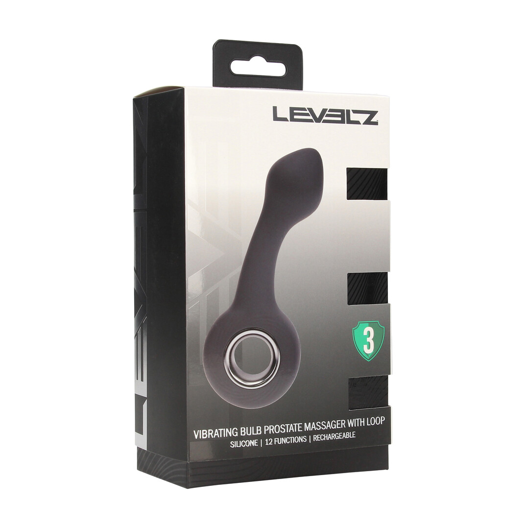 Levelz - Vibrerende Bulb Silicone Prostaat Massager met Lus - Zwart
