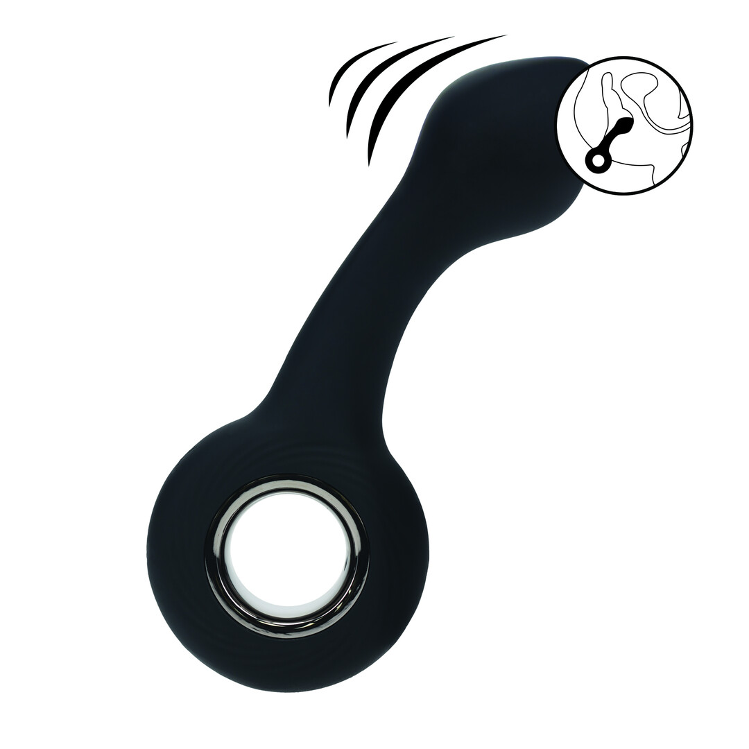 Levelz - Vibrerende Bulb Silicone Prostaat Massager met Lus - Zwart