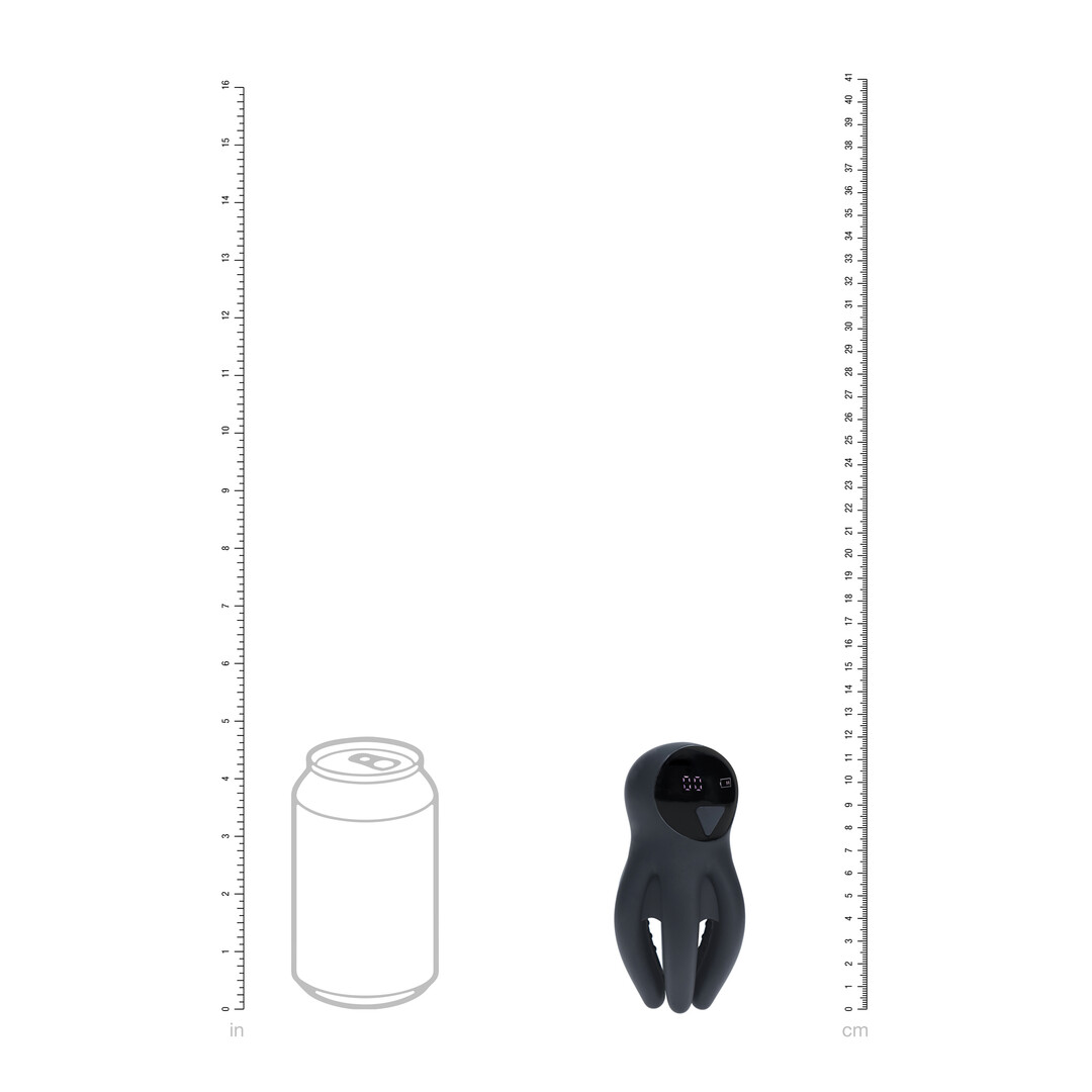 Levelz - Digitale Vibrerende Silicone Penis Hoofd Stimulator met Tentakels - Zwart