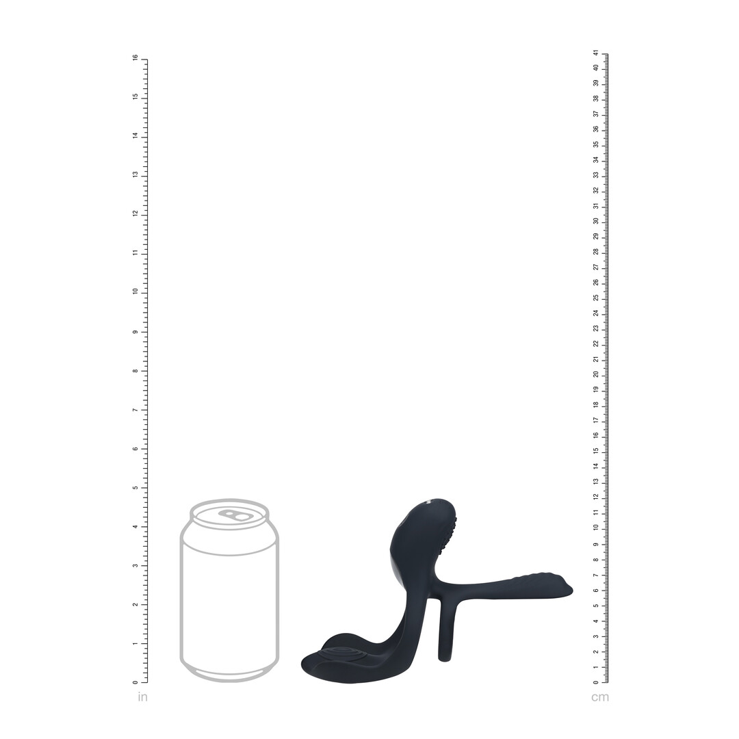 Levelz - Drievoudige Motor Vibrerende Siliconen Cockring - Zwart