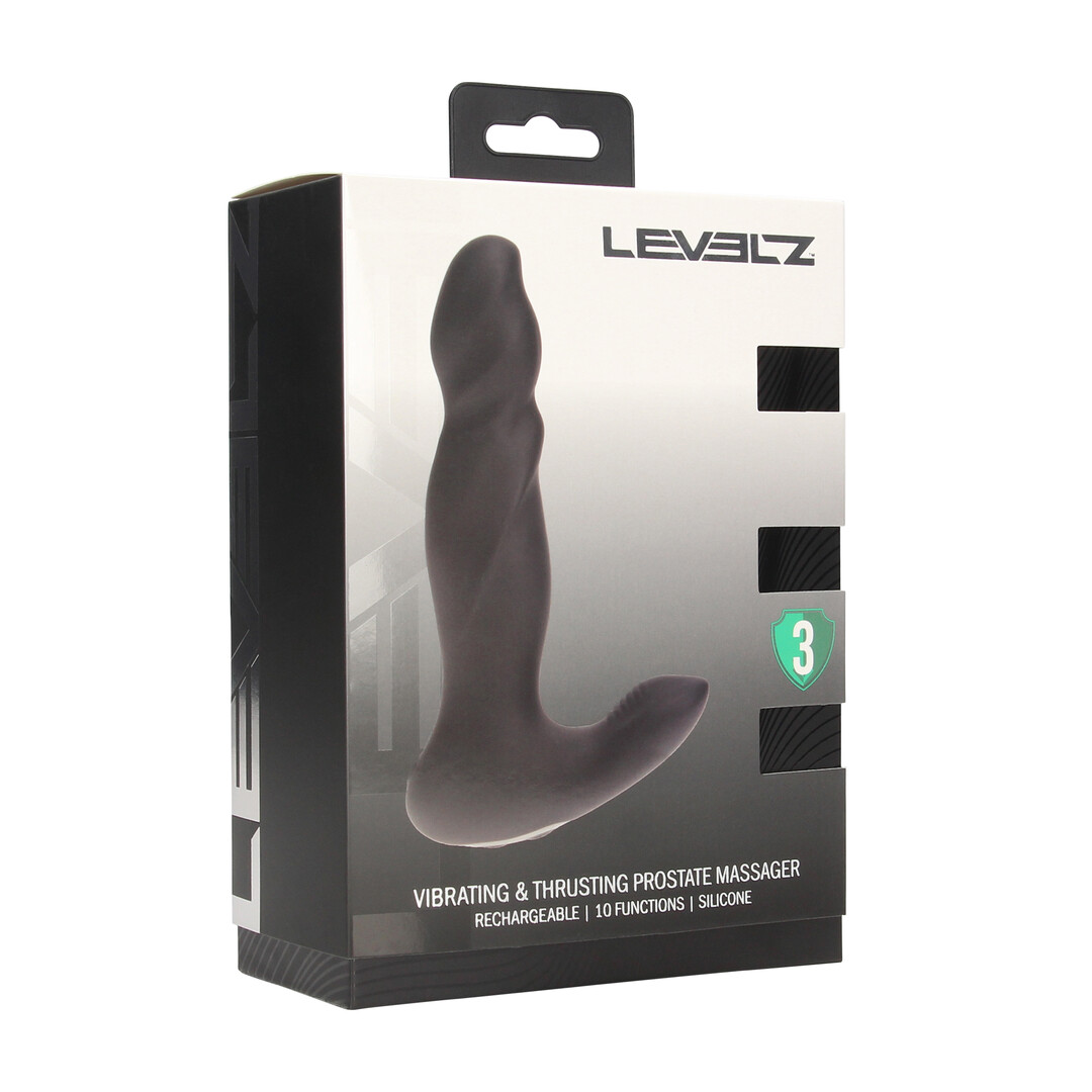Levelz - Vibrerende en Duwende Siliconen Prostaatmassager - Zwart
