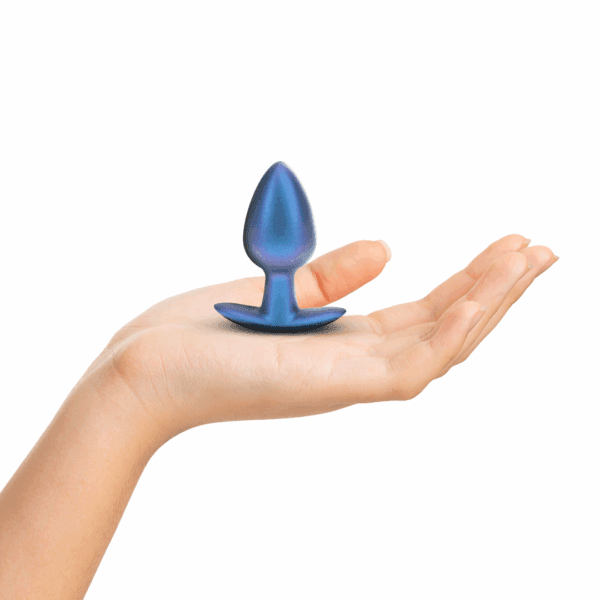 Ouch! - Geleidelijke Silicone Anale Plug - Medium - 3.1 / 7,9 cm - Metallic Blauw