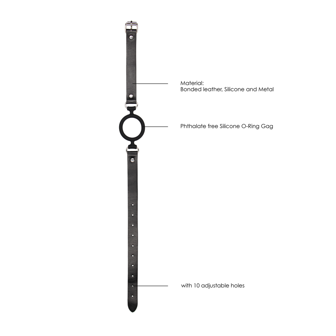Black  White - Silicone Ring Gag
