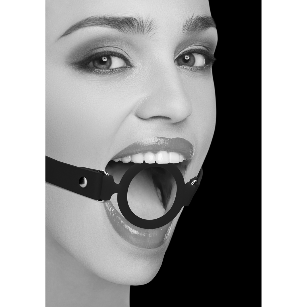 Black  White - Silicone Ring Gag