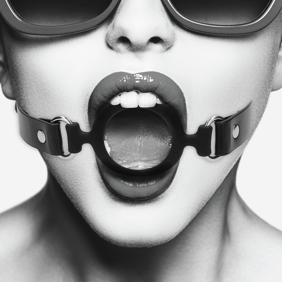 Black  White - Silicone Ring Gag