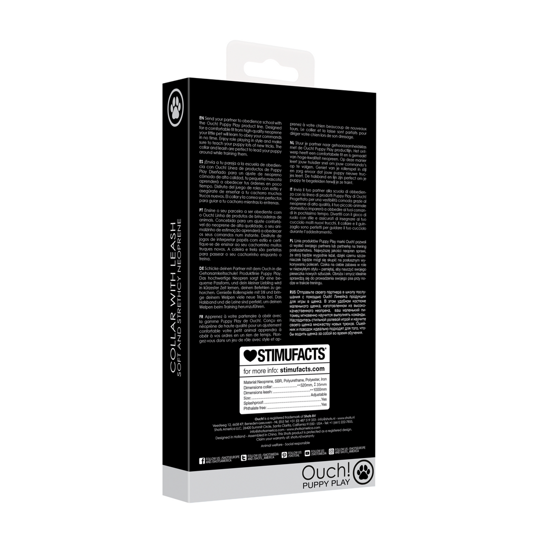 Neopreen Halsband met Leash