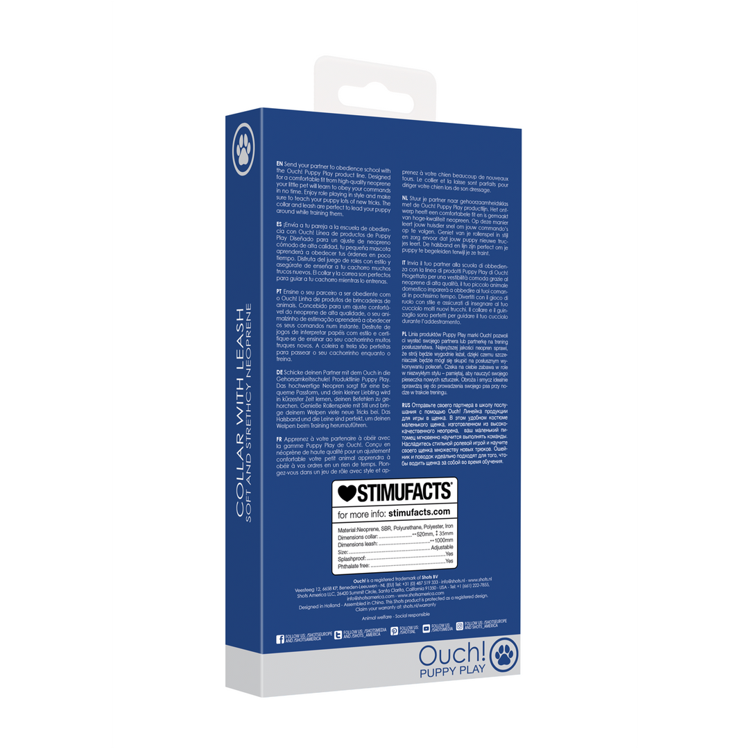 Neopreen Halsband met Leash