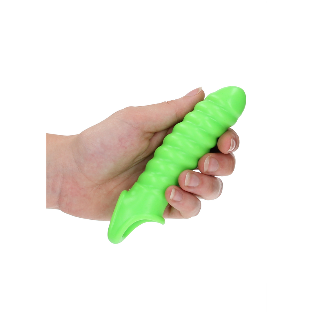 Swirl Rekbare Penis Sheath - Glow in the Dark