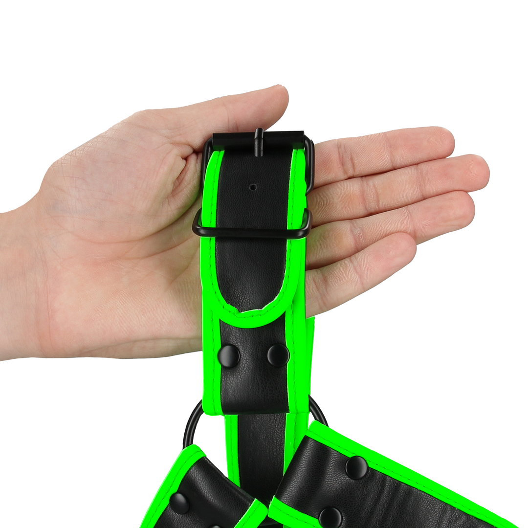 Borst Bulldog Harnas - Glow in the Dark - S/M