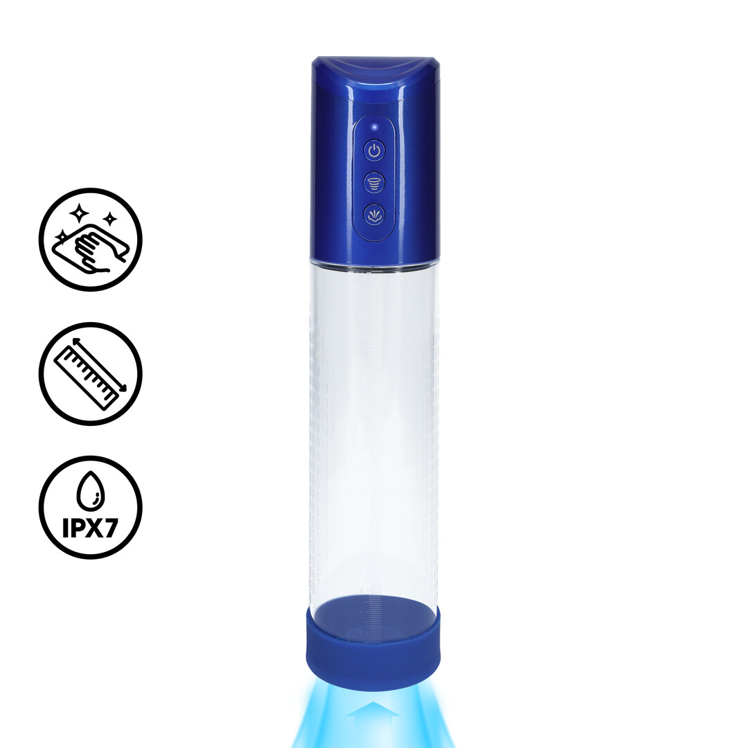 HyperPump - Oplaadbare Penis Pomp - Metallic Blauw