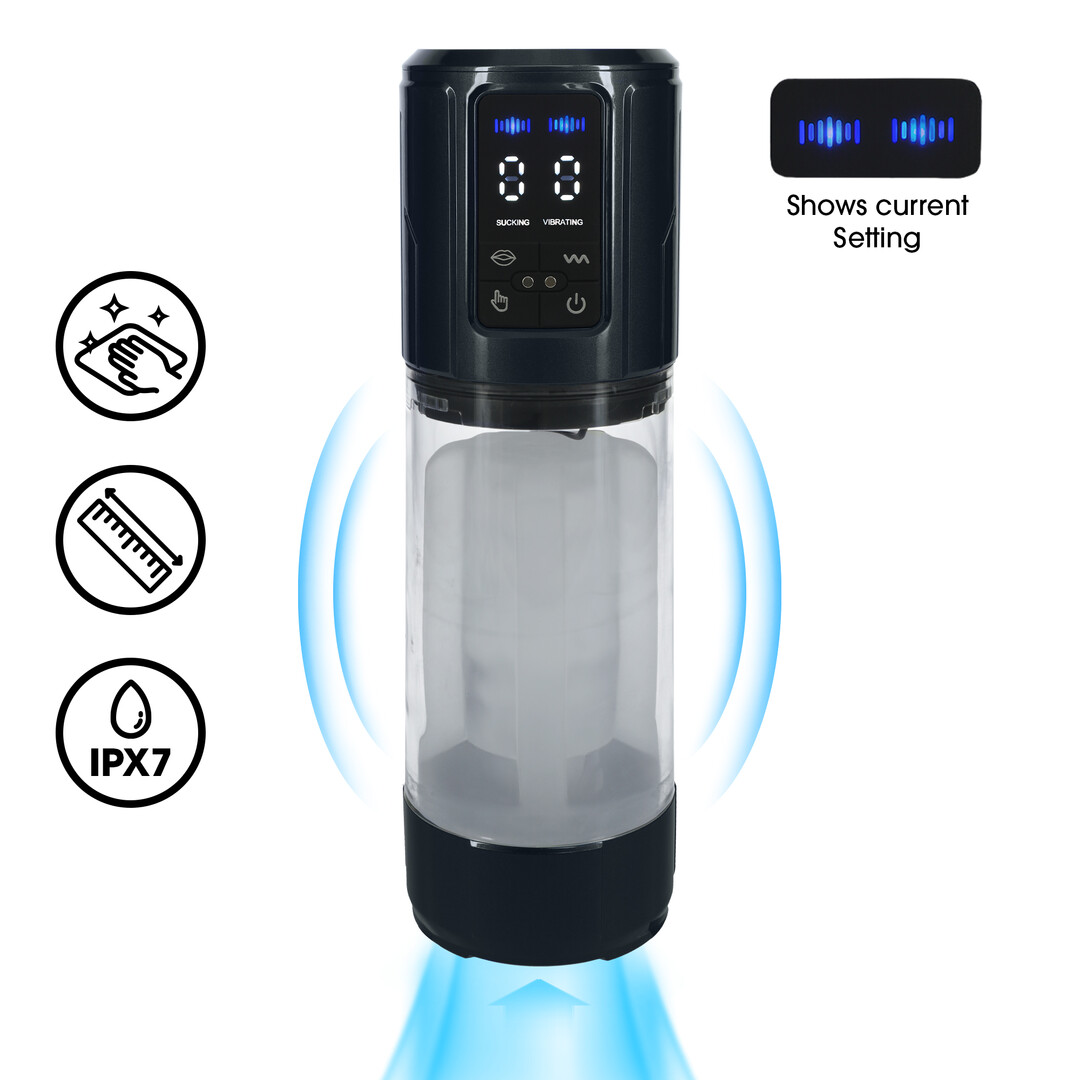 UltraLift - Automatische Waterdichte Masturbator Pomp - Gun Metal