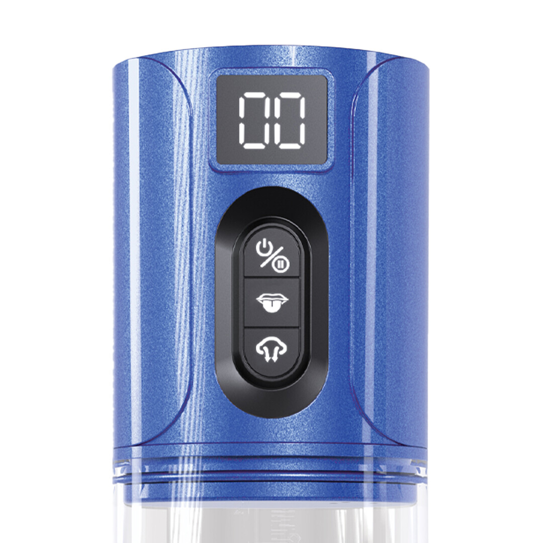 MaxLift - 7 Function Suction Masturbator Pump - Metallic Blue