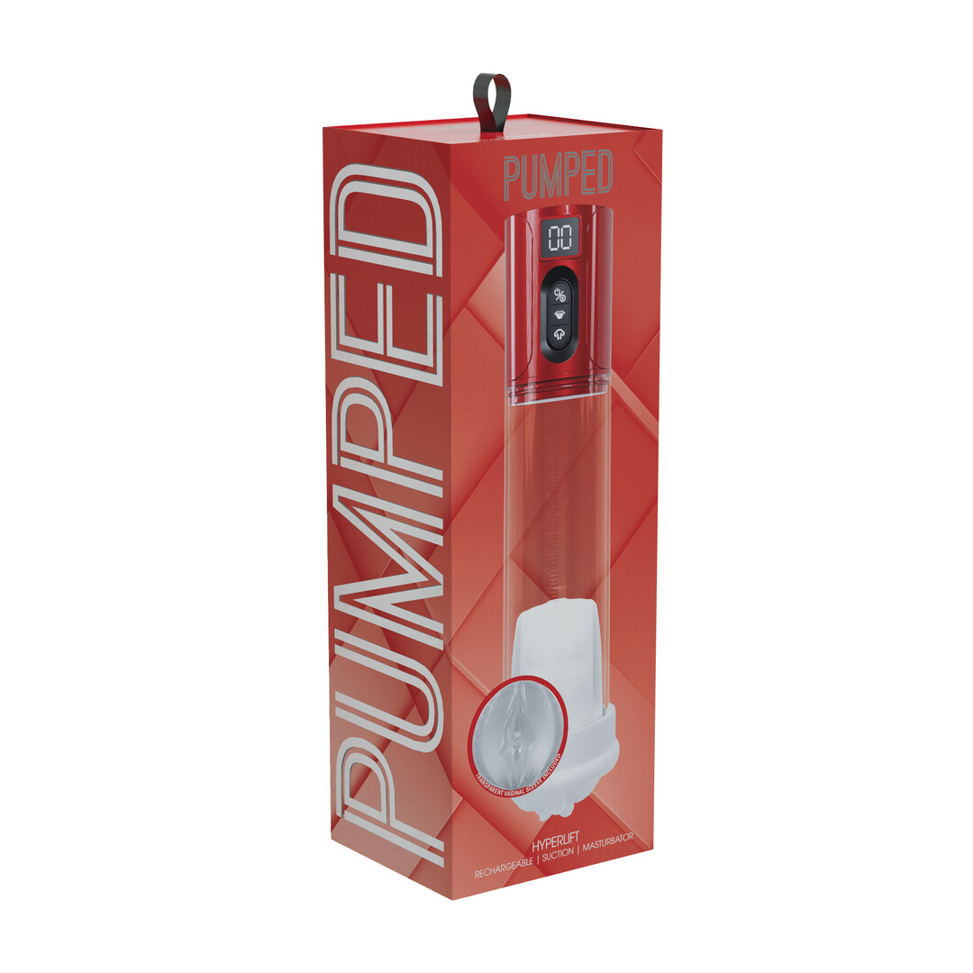 MaxLift - 7 Function Suction Masturbator Pump - Metallic Red