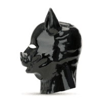 Prowler Red - Latex Pig Hood - Zwart