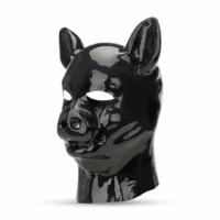Prowler Red - Latex Pig Hood - Zwart
