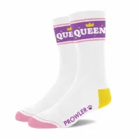 Queen Sokken - Wit/Paarse