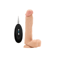 RealRock - Vibrerende Realistische Cock met Scrotum - 9 / 23 cm
