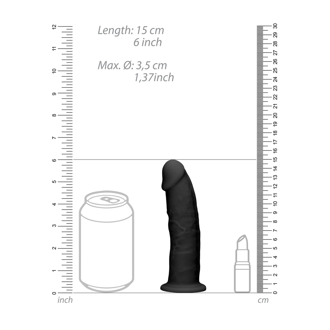 Silicone Dildo zonder Ballen - 6 / 15 cm