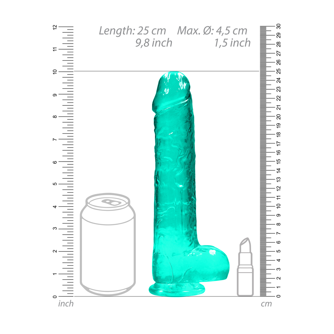 Crystal Clear - Realistisch Dildo met Ballen - 9 / 22 cm