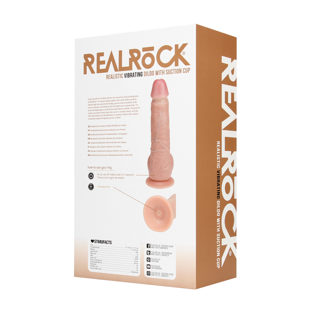 Ultra Realistic Skin - Vibrerende Reguliere Rechte Penis met Ballen - 9 / 23 cm - Vlees