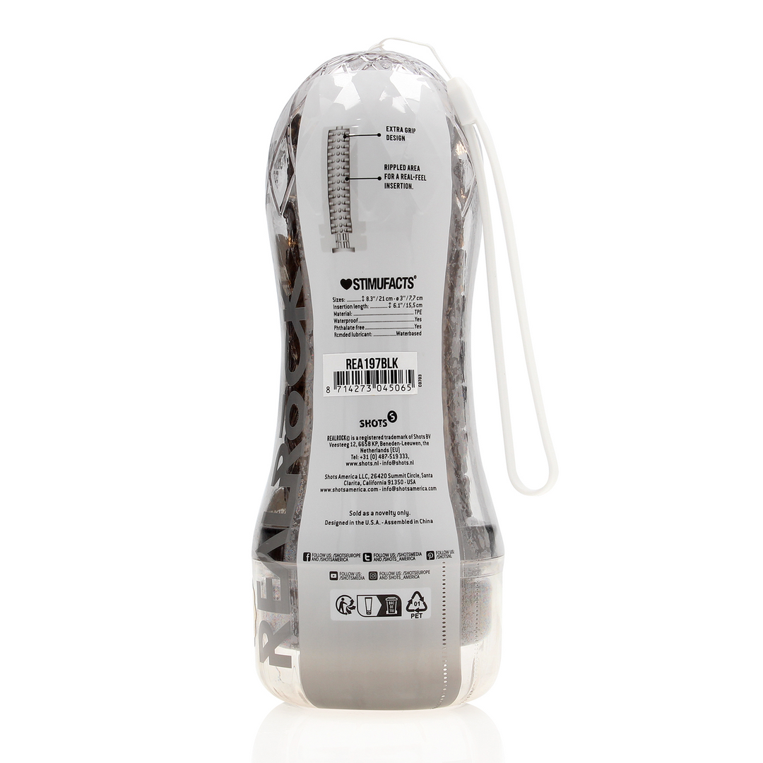 Crystal Clear - Easy Rider - Textured Masturbator - Zwart