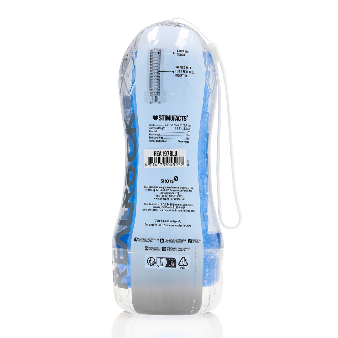 Crystal Clear - Easy Rider - Textured Masturbator - Blauw