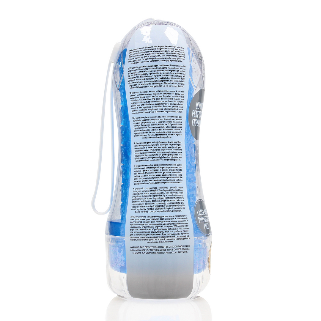 Crystal Clear - Easy Rider - Textured Masturbator - Blauw