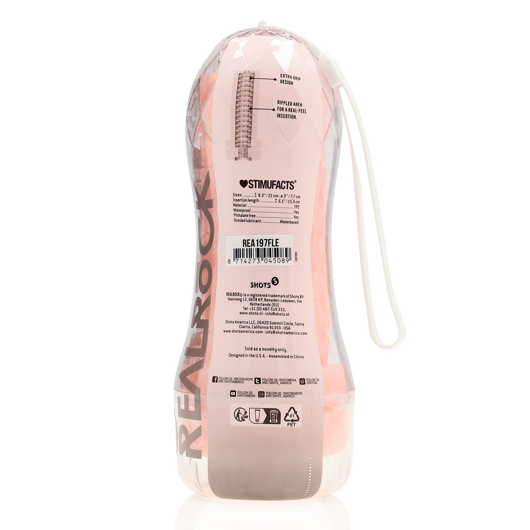 Crystal Clear - Easy Rider - Textured Masturbator - Flesh