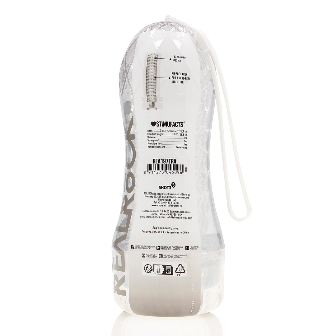 Crystal Clear - Easy Rider - Textured Masturbator - Transparant