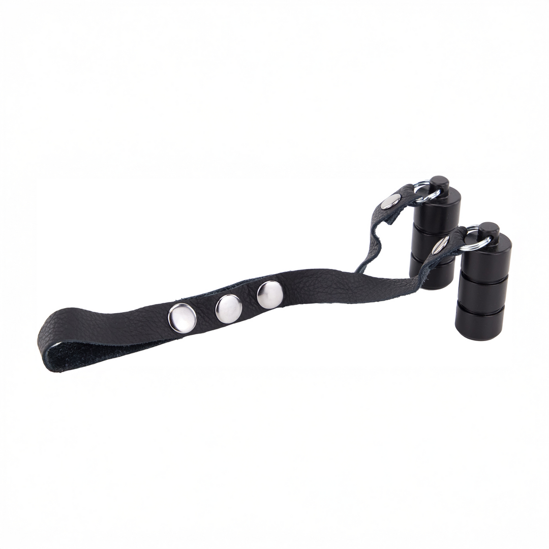 Leren Ballenrek Gewichten 2 x 100 gr - Zwart