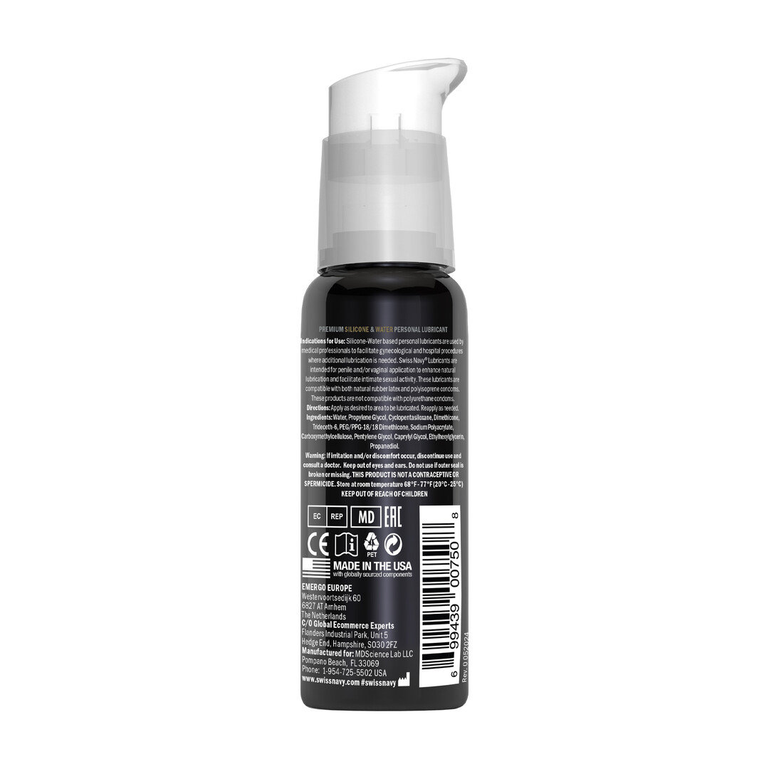 Swiss Navy - Hybrid - Premium Siliconen en Water Hybrid Glijmiddel - 1 fl oz / 29,5 ml - Fishbowl 50 Stuks