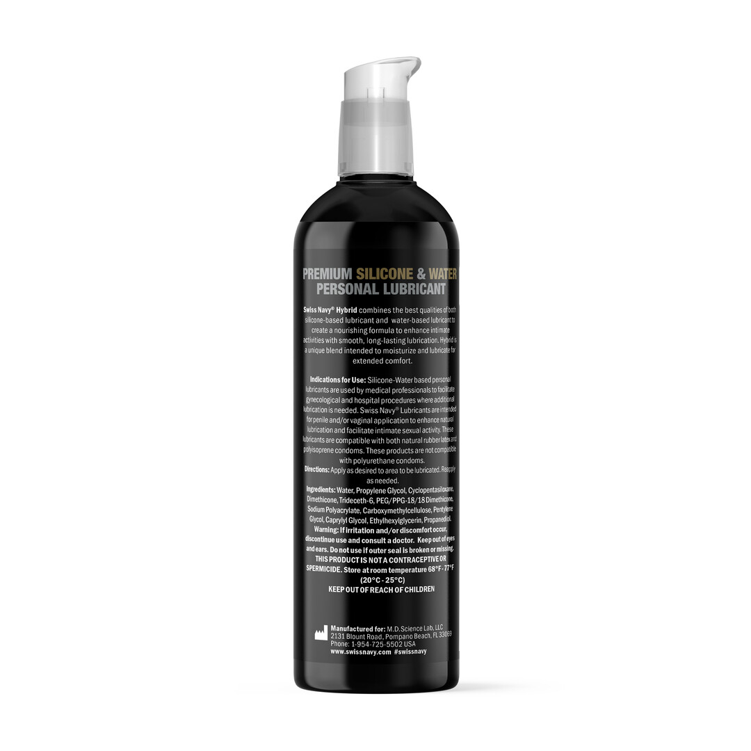 Swiss Navy - Hybrid - Premium Siliconen en Water Hybrid Glijmiddel - 8 fl oz / 237 ml